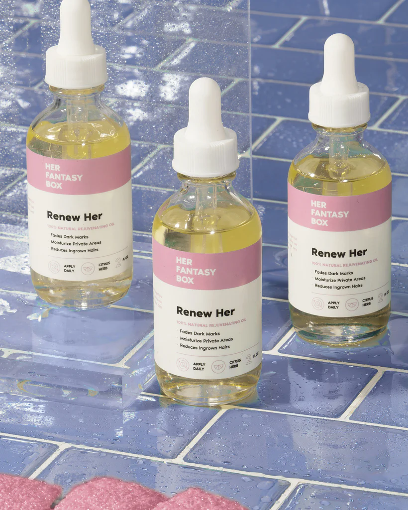 Her Fantasy Box Renew Her Booty & Kitty Oil - 3 pk - Image 8